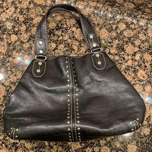 Michael Kors Black Leather Studded Purse
